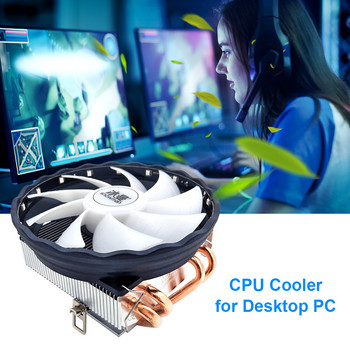 СНЕЖЕН ЧОВЕК 4-пинов PWM вентилатор за охлаждане на процесора 1500RPM скорост на компютърен охладител, тихи топлинни тръби от чиста мед, настолен компютър за Intel AMD