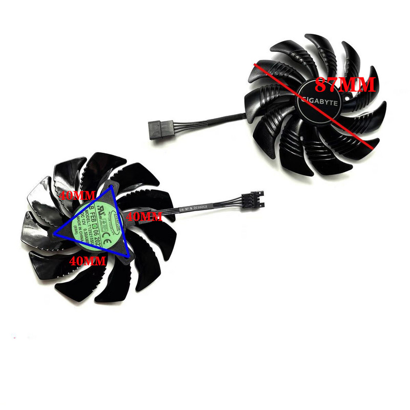PLD09210S12HH T129215SU 87MM 4PIN DC 12V 1660TI GPU Cooler pentru Gigabyte RTX2060 GTX1660TI 1660S 1650 Ventilator de răcire a plăcii grafice