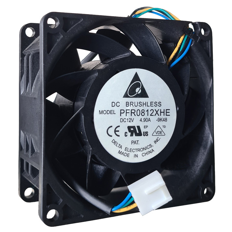 Radiátor hűtőventilátor DELTA PFR0812XHE 8038 13000RPM 12V 4.9A 8cm 80X80X38 golyóscsapágy Super Car Booster Violent