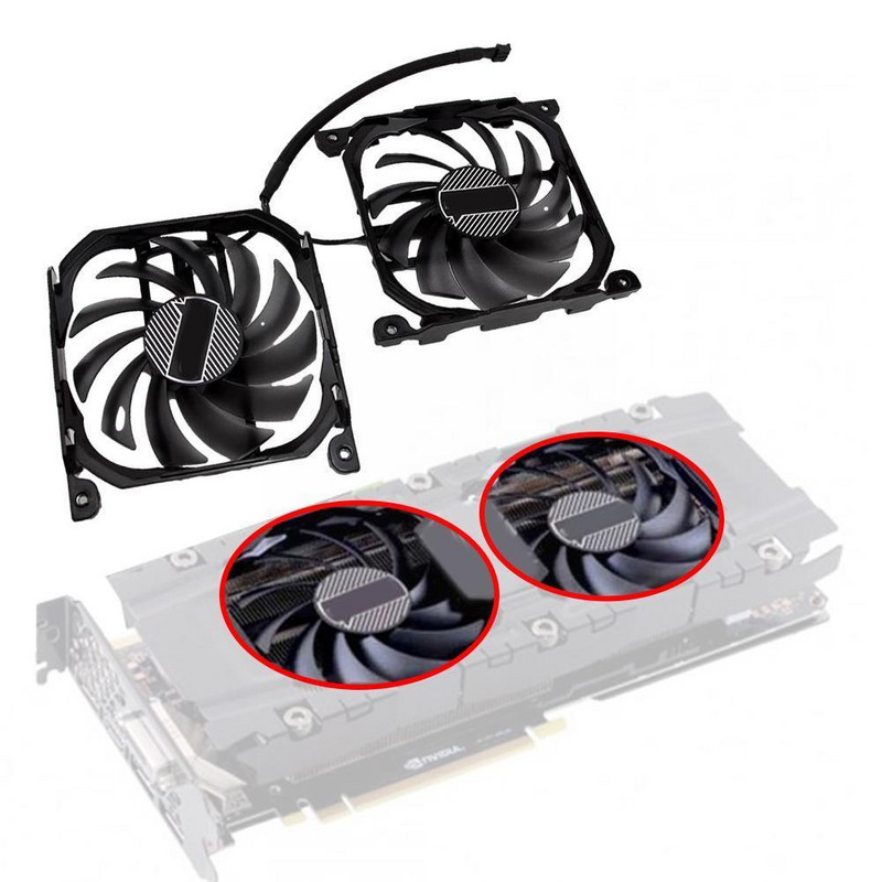 Cf-12915s 4-pin Header κάρτα γραφικών ανεμιστήρας ψύξης για κάρτα γραφικών INNO3D GeForce GTX 1070 1080 Ti Twin X2