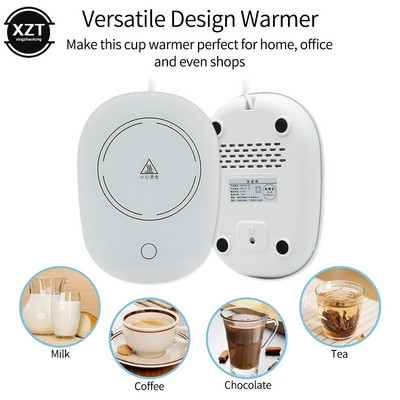1 TK UUSIM USB EU Plug Cup soojendaja isolatsioonitassiga termostaadi aluspind kodukontori jaoks igapäevaste jookide kohvi-piimatassi soojenduspadi