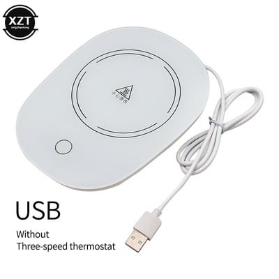 1 TK UUSIM USB EU Plug Cup soojendaja isolatsioonitassiga termostaadi aluspind kodukontori jaoks igapäevaste jookide kohvi-piimatassi soojenduspadi