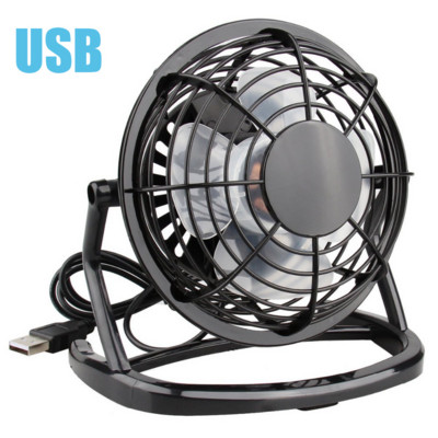 USB безшумен вентилатор Настолен охладител за лаптоп преносим летен охлаждащ вентилатор 4 перки Въртящ се USB мини вентилатор черен/бял/син