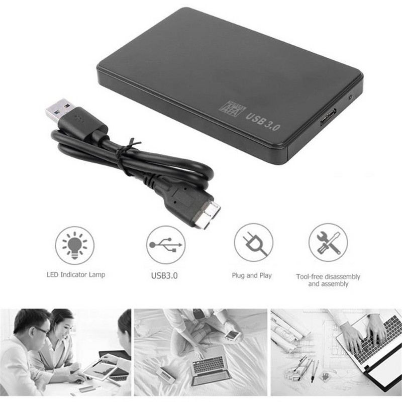 2,5-palcový HDD SSD puzdro USB 3.0 na SATA pevný disk 5 Gbps SD disk puzdro HDD externý pevný disk pre notebook stolný počítač
