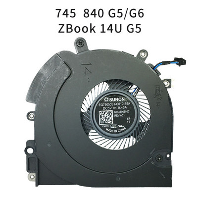 UUS ORIGINAL Sülearvuti CPU jahutusventilaator HP Elitbook 745 840 850 845 G5/G6 ZBOOK 14U G5 15U G6 jaoks