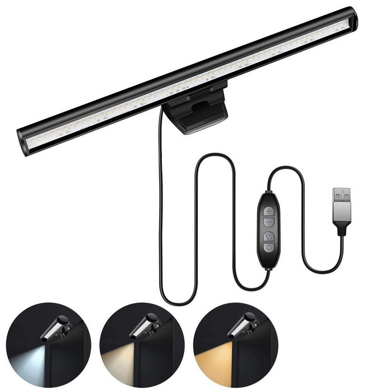 USB ekrano juostos apšvietimas Stalinė lempa Kompiuterio nešiojamojo kompiuterio ekrano juosta Kabanti šviesa Stalinė lempa LCD monitoriui Lempos Studijų skaitymo lemputė