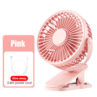 Mini ventilator de răcire Clip portabil de birou Încărcare USB Ventilatoare răcoritoare 360 de grade 3 viteze Mute cu vânt puternic pentru acasă dormitor vara
