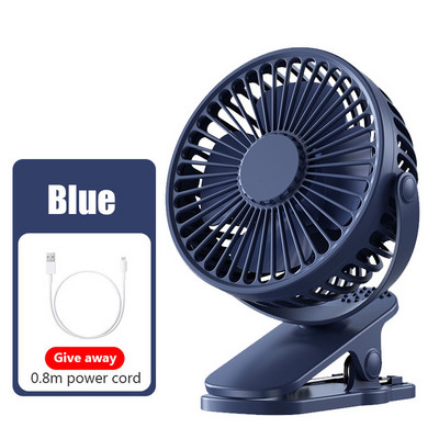 Mini ventilator de răcire Clip portabil de birou Încărcare USB Ventilatoare răcoritoare 360 de grade 3 viteze Mute cu vânt puternic pentru acasă dormitor vara