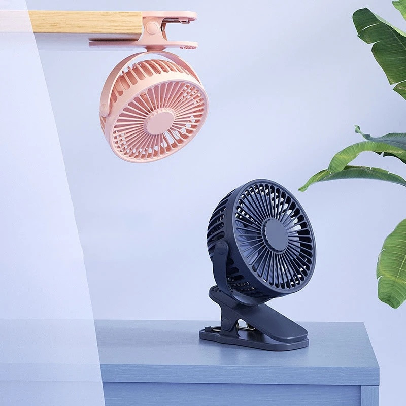 Mini dzesēšanas ventilators pārnēsājams galddatora klips USB uzlāde, dzesēšanas ventilatori 360 grādu 3 pakāpju izslēgšana ar spēcīgu vēju mājas guļamistabas vasarai