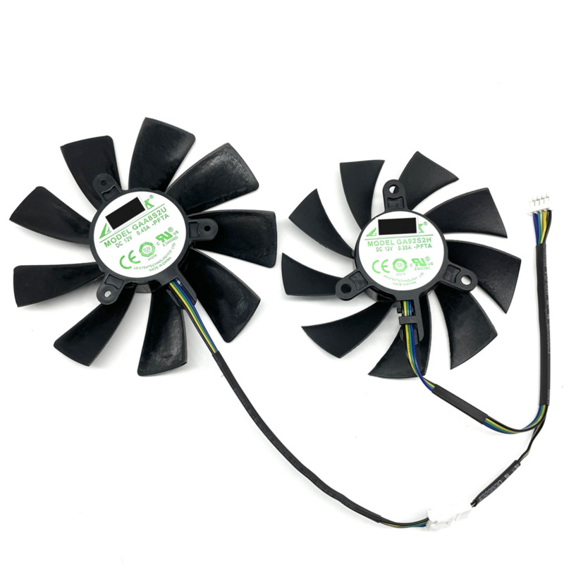 Új 87MM GA92S2H DC12V 0.35A 100MM GAA8S2U 0.45A 4Pin ZOTAC GAMING GeForce RTX2070 RTX 2070 OC Mini videokártya hűtőventilátor