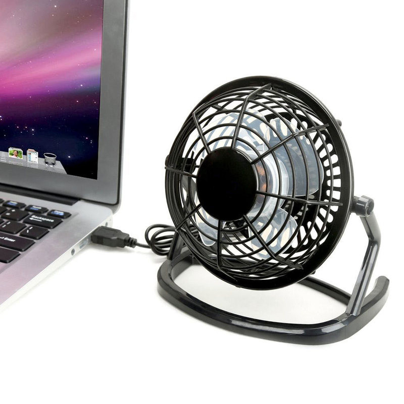 Spēcīga vēja USB klusais ventilatora galda dzesētājs klēpjdatoram piezīmjdatoram galddatoram Ofiice vasaras dzesēšanas ventilatori, 4 asmeņi, grozāmi USB mini ventilatori