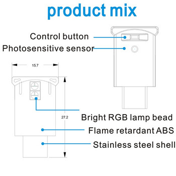 2021 Creative Mini Type-C LED RGB околна светлина, регулируема яркост, 8 цвята, сменяема лампа