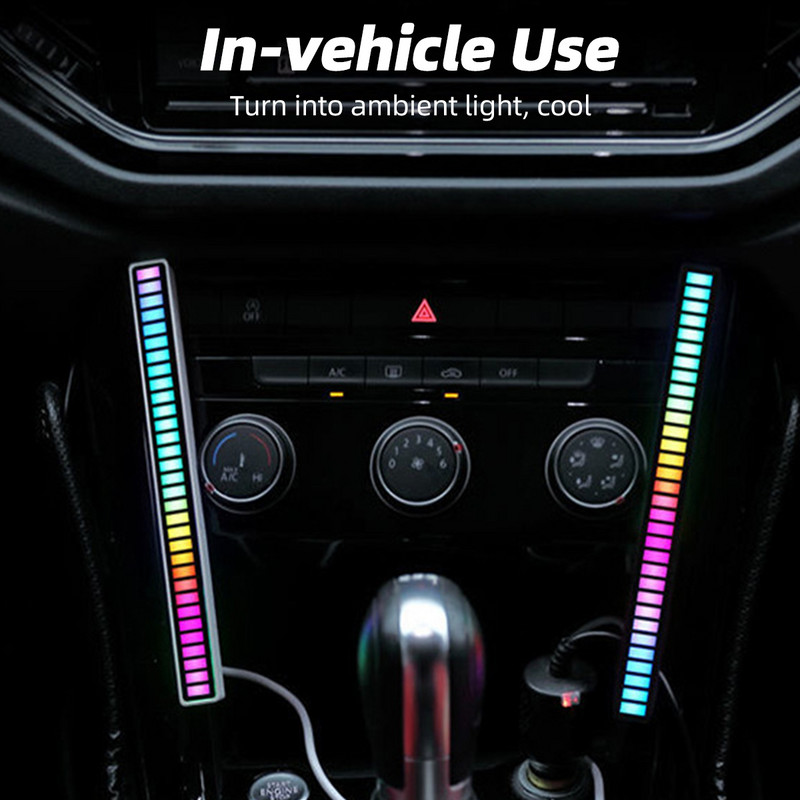 NOVI AUTO / STOLNO RAČUNALO RGB Glasovno aktivirano svjetlo za ritam kontrole zvuka u boji Ambijentalno svjetlo 16/32 bitni indikator razine glazbe