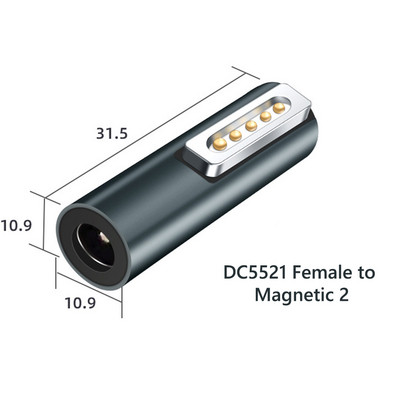 60W Τύπος C/DC5521 Μαγνητικός προσαρμογέας USB PD για Apple Magsafe1/Magssafe2 MacBook Air/Pro USB C Μετατροπέας βύσματος γρήγορης φόρτισης