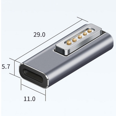 60W Τύπος C/DC5521 Μαγνητικός προσαρμογέας USB PD για Apple Magsafe1/Magssafe2 MacBook Air/Pro USB C Μετατροπέας βύσματος γρήγορης φόρτισης