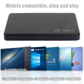 2,5-инчов HDD SSD Кутия USB 3.0 към SATA Кутия за твърд диск Кутия 5Gbps Кутия за твърд диск за преносим настолен компютър с USB 3.0 кабел