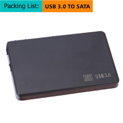 2,5 hüvelykes HDD SSD tok USB 3.0 - SATA merevlemez doboz 5 Gbps dobozos merevlemez-ház notebook asztali számítógéphez USB 3.0 kábellel