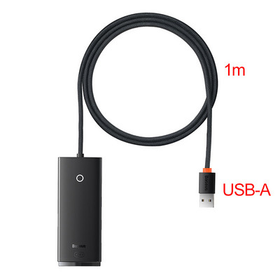 Baseus 4-portu C tipa USB-A centrmezgla adapteris USB-A uz USB 3.0*4 Ethernet sadalītājs Pamatne MacBook Pro klēpjdatoram