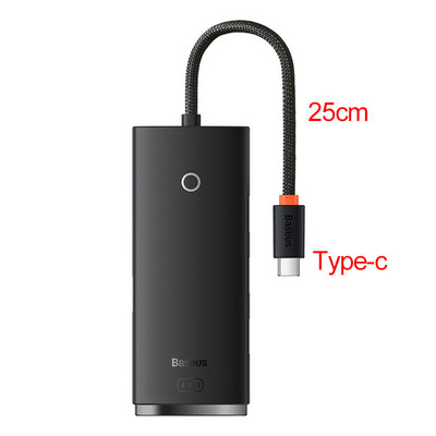 Baseus 4-portu C tipa USB-A centrmezgla adapteris USB-A uz USB 3.0*4 Ethernet sadalītājs Pamatne MacBook Pro klēpjdatoram