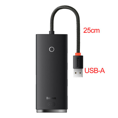 Baseus 4-portu C tipa USB-A centrmezgla adapteris USB-A uz USB 3.0*4 Ethernet sadalītājs Pamatne MacBook Pro klēpjdatoram