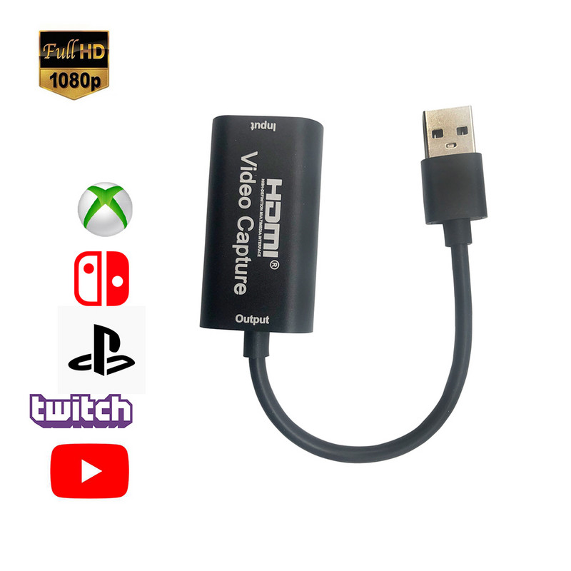 4K 1080P HDMI suderinamas su USB 2.0 vaizdo įrašymo kortelių žaidimų įrašymo dėžutė, skirta kompiuteriui Youtube OBS ir kt. Tiesioginė transliacija