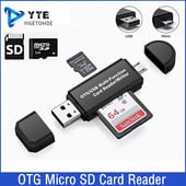YIGETOHDE OTG Micro SD kártyaolvasó USB 2.0 kártyaolvasó 2.0 USB Micro SD adapterhez Flash meghajtó Intelligens memóriakártya olvasó