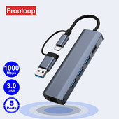 1000 Mbps USB C Ethernet centrmezgls USB 3.0 Type-C uz LAN adapteri RJ45 tīkla interneta dokstacijas sadalītājs klēpjdatoram Macbook