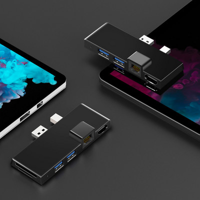 Dokkimisjaama HUB 4K USB 3.1 HDMI-ühilduv kõvaketta välise korpusega dokkimisjaama adapter Surface Pro jaoks 4 5 6