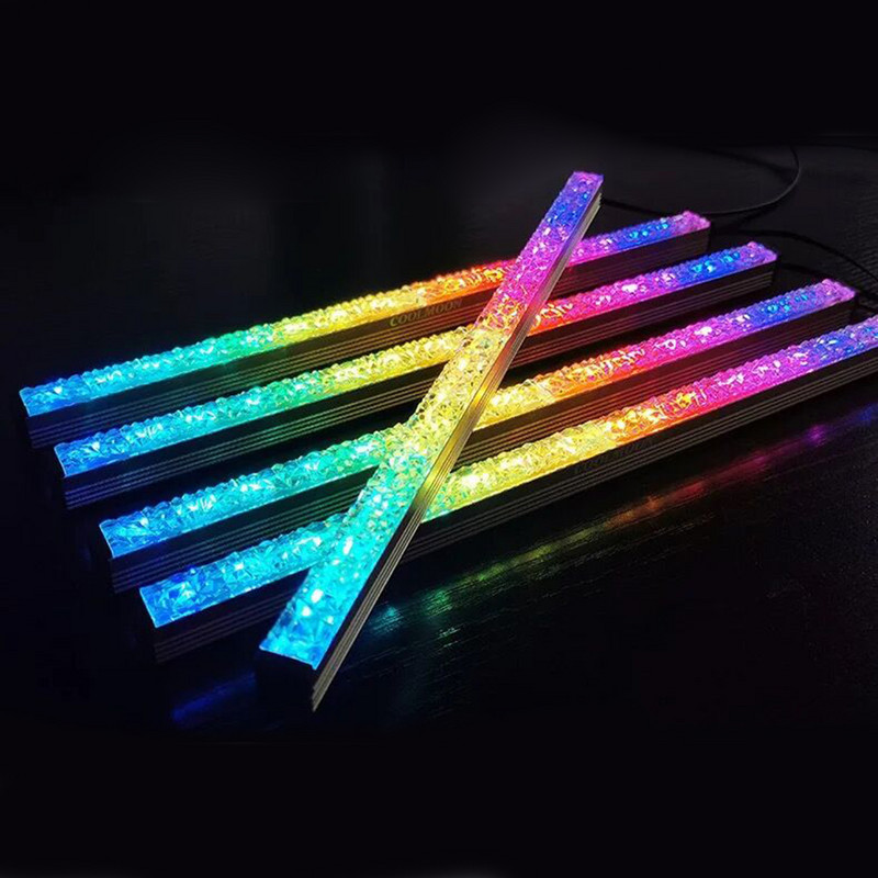 Adresibilna RGB LED svjetlosna traka Leća ARGB PC Chassis Light Kućište za kućno stolno računalo Dijamantni sigurnosni dijelovi za računalo