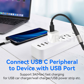 Μετατροπέας USB 3.2 σε USB C OTG Μετατροπέας USB A Male σε USB-C για iPhone 14 Xiaomi Huawei Samsung Θηλυκή υποδοχή δεδομένων USBC 10 Gbps