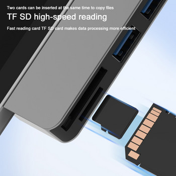Δίσκος σταθμού σύνδεσης HUB τύπου C 5 σε 1 Προσαρμογέας τροφοδοσίας USB-C σε HDMI συμβατό με βάση σύνδεσης HDD SSD για Surface Pro 4/5/6