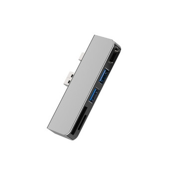 Δίσκος σταθμού σύνδεσης HUB τύπου C 5 σε 1 Προσαρμογέας τροφοδοσίας USB-C σε HDMI συμβατό με βάση σύνδεσης HDD SSD για Surface Pro 4/5/6