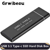 Tip C USB 3.1 na M.2 NGFF SSD Kutija za mobilni tvrdi disk Tip C Adapterska kartica Vanjsko kućište za m2 SATA SSD 2230/42/60 2280