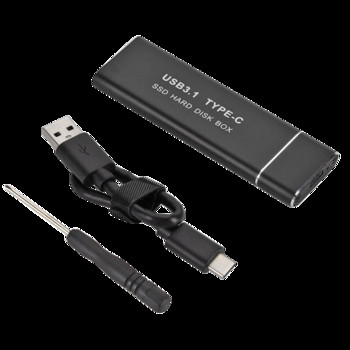 Τύπος C USB 3.1 έως M.2 NGFF SSD Κιβώτιο κινητού σκληρού δίσκου Τύπος C Κάρτα προσαρμογέα Εξωτερικό περίβλημα για m2 SATA SSD 2230/42/60 2280
