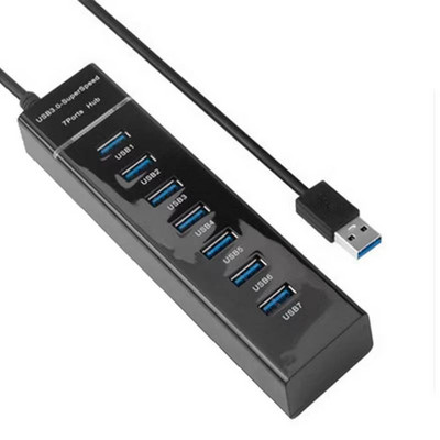 Bară luminoasă USB3.0HUB Splitter cu 7 porturi Hub 3.0 3.0HUB Extensor USB cu 7 porturi one drag șapte