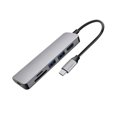 USB C nešiojamojo kompiuterio prijungimo stotis USB 3.0 HDMI TF SD USB šakotuvas Fealuyshon, skirtas Macbook Pro HP DELL Surface Lenovo Samsung Dock Station