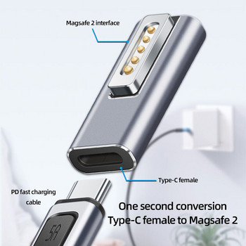 Преносим Type-C магнитен PD адаптер за Apple Magsafe 1 2 MacBook Air / Pro лаптоп USB C женски магнитен щепсел за зареждане Конвертор
