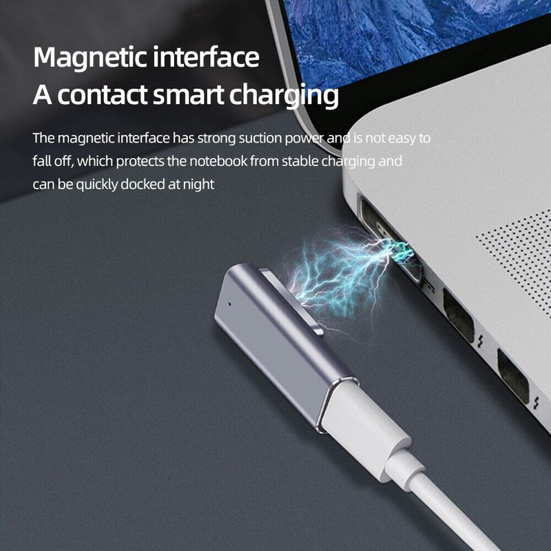 Преносим Type-C магнитен PD адаптер за Apple Magsafe 1 2 MacBook Air / Pro лаптоп USB C женски магнитен щепсел за зареждане Конвертор