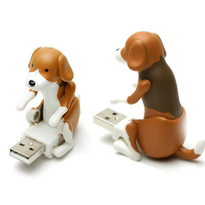Hordozható mini aranyos USB 2.0 Flash Disk Spot Dog Rascal USB játék Nyomáscsökkentés az irodai dolgozók számára Rajzfilm kutya USB flash meghajtó