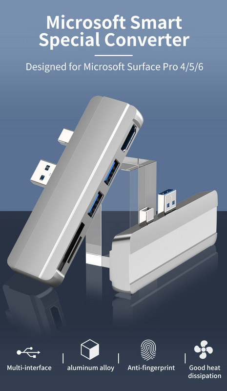 Mosible USB HUB 3.0 priključna stanica za Microsoft Surface Pro 4 5 6 na USB3.0 priključak HDMI-kompatibilan SD TF Reader Splitter Adapter