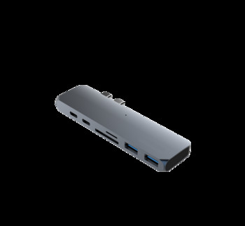 DC701 хъб USB C към HDMI USB A sd карта micro sd карта за MacBook Pro Thunderbolt 3 Докинг двоен USB тип C ХЪБ