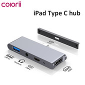 c típusú hub usb c - hdmi fülhallgató 3,5 mm-es ipad pro 2020/2018 IPC01-C készülékhez