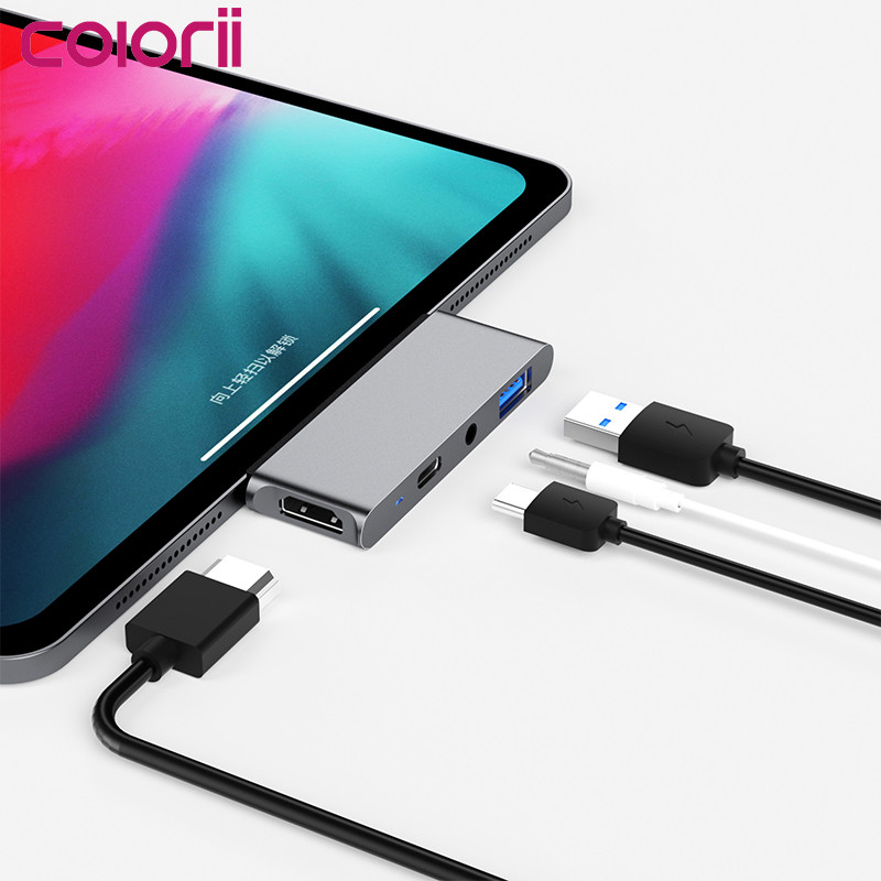 c típusú hub usb c - hdmi fülhallgató 3,5 mm-es ipad pro 2020/2018 IPC01-C készülékhez