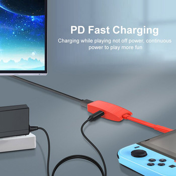 Διανομέας USB C 3 σε 1 σε Τηλεόραση 4K HDMI PD Σταθμός σύνδεσης USB τύπου C γρήγορης φόρτισης για φορητό υπολογιστή Nintendo Switch Tablet Dex USBC Dock