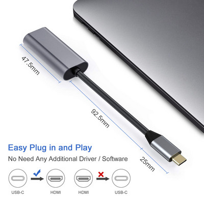 typec na HDMI ženski adapterski kabel 4K30HZ/60hz Macbook konverter zaslona