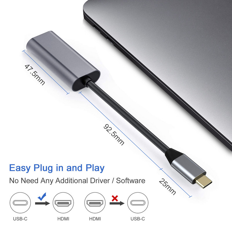 typec na HDMI ženski adapterski kabel 4K30HZ/60hz Macbook konverter zaslona