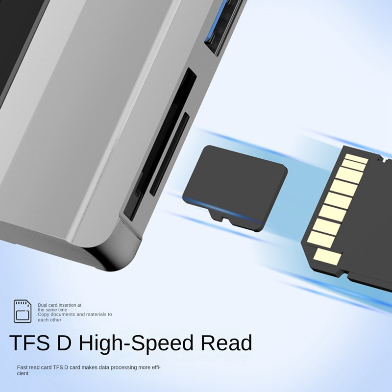 Surface Pro 6 5 4 Hub 5 az 1-ben USB dokkoló állomáshoz HDMI-kompatibilis 2 portos USB 3.0 memóriakártya-olvasóval