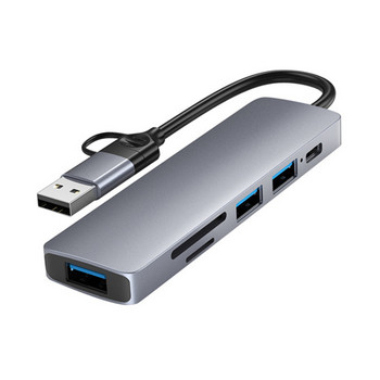 Νέος προσαρμογέας USB C Hub USB C Dongle SD Card Reader MicroSD Card Reader Συμβατό για MacBook και Windows