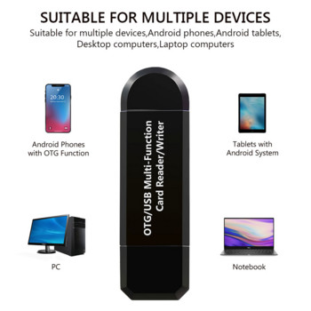 Grwibeou 3 в 1 Micro SD четец на карти OTG USB Type C четец на карти за USB Micro SD адаптер Flash Drive Smart Memory Card Reader