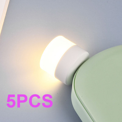 5 buc. Lampă cu priză Mini USB Computer Încărcare cu energie mobilă Lămpi de cărți mici USB cu LED pentru protecția ochilor Lumină de lectură Becuri de noapte